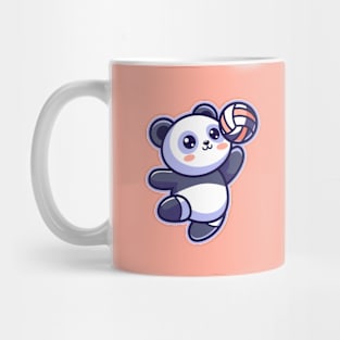 Cute Panda Volleyball Player Mug